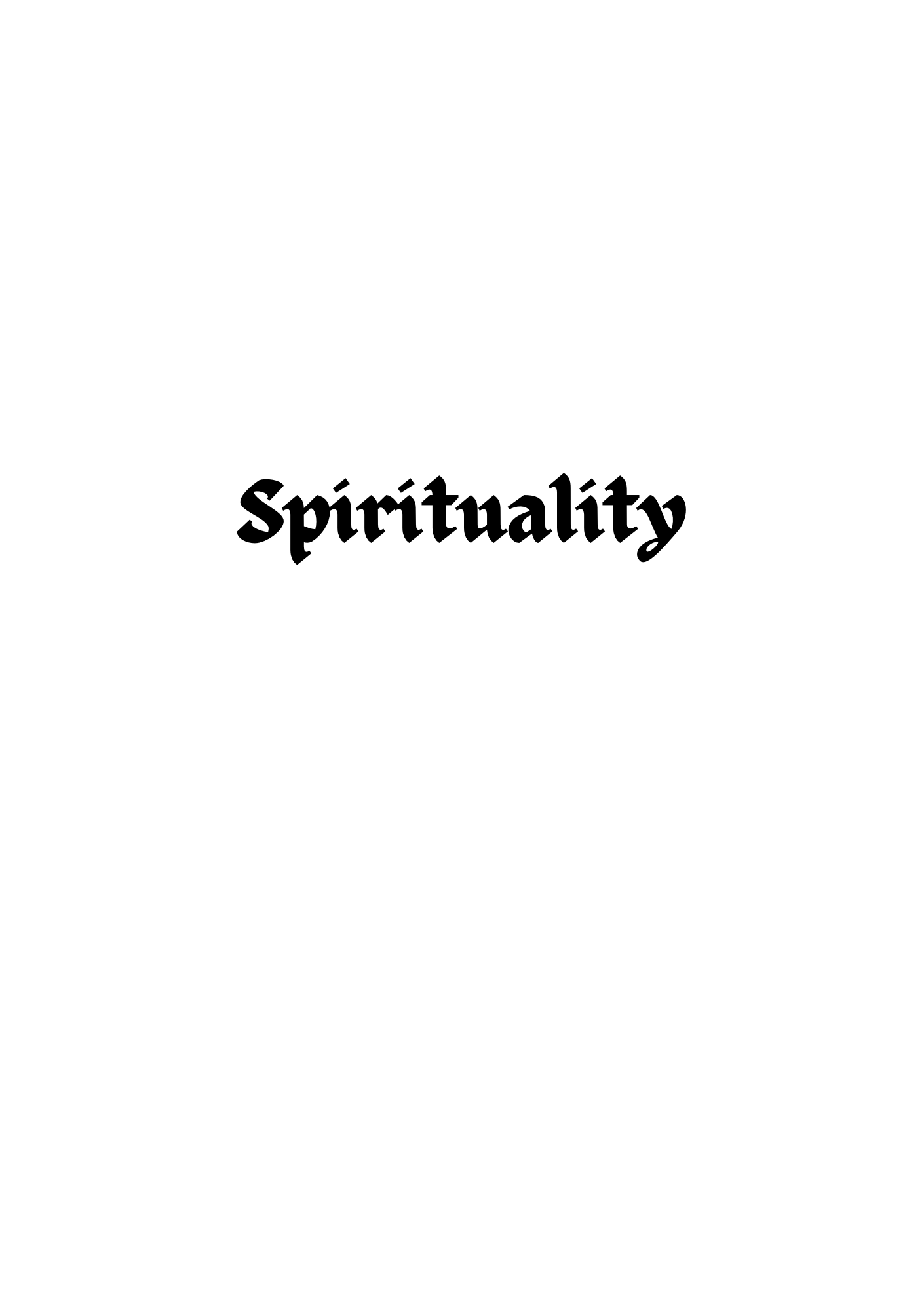 Spirituality / Religion